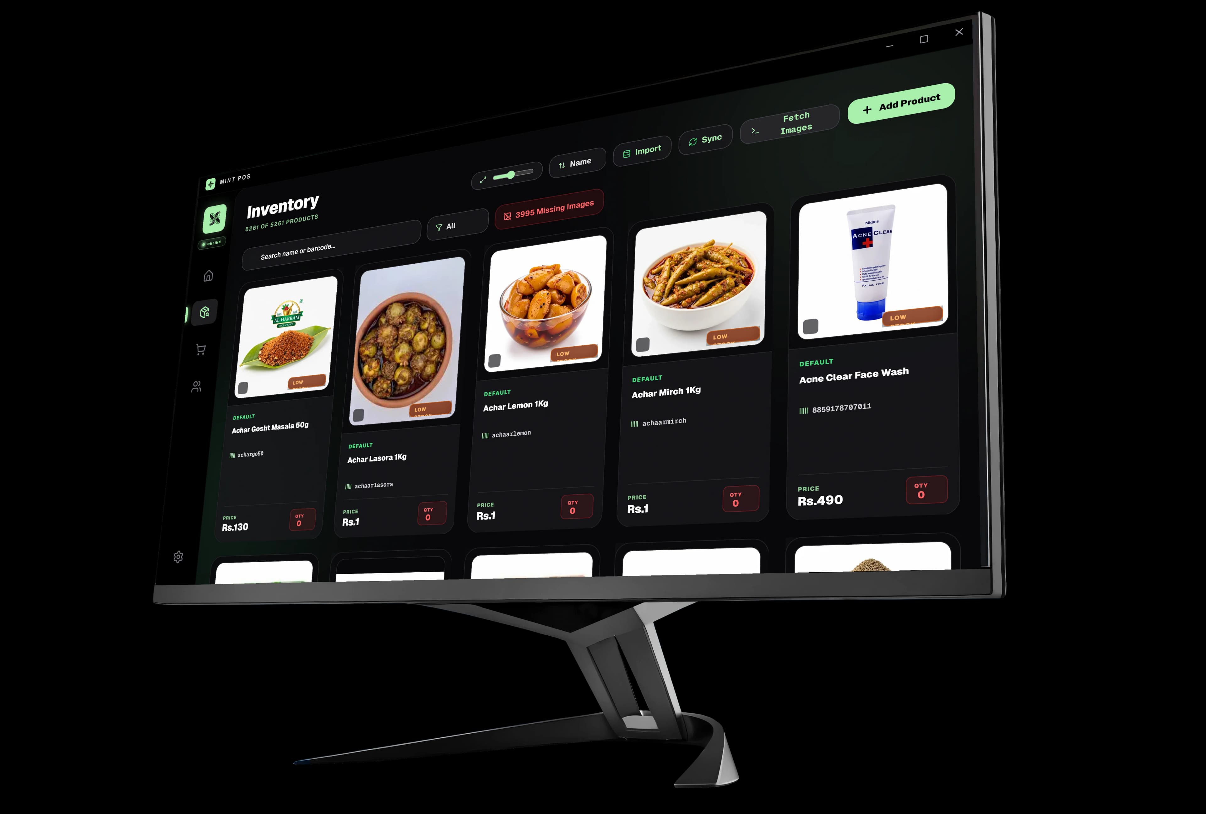 Mint POS Inventory and Product Management